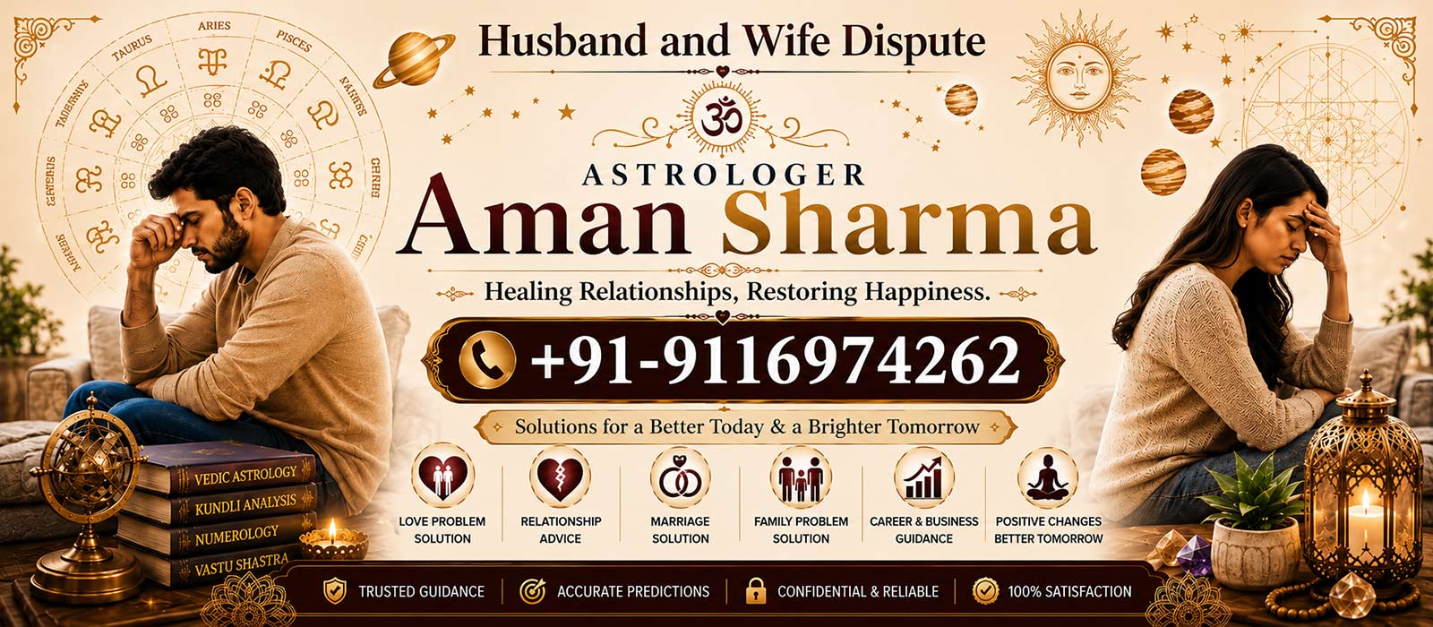 World Famous Astrologer Aman Sharma +91-9116974262